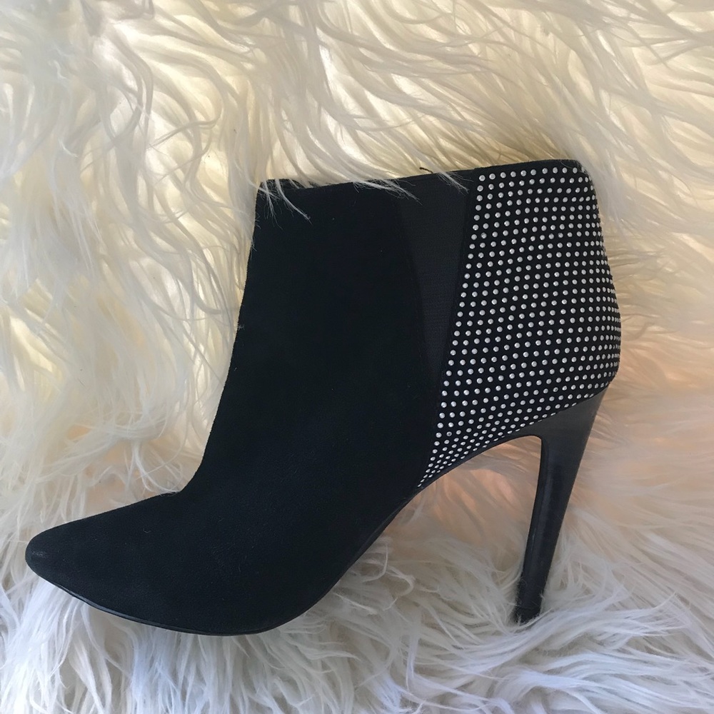Black suede ankle boots